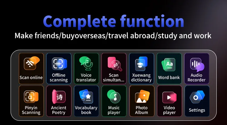 Translation Pen For Teacher Student Smart Voice Scan Translator Pen Multifunction Dictionary Translation Business Travel Abroad