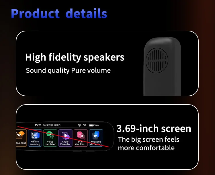 Translation Pen For Teacher Student Smart Voice Scan Translator Pen Multifunction Dictionary Translation Business Travel Abroad