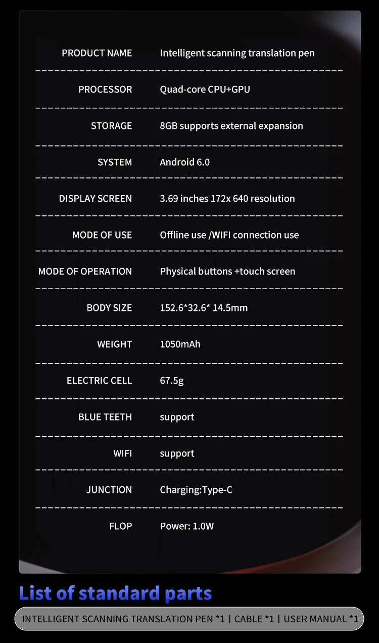 Translation Pen For Teacher Student Smart Voice Scan Translator Pen Multifunction Dictionary Translation Business Travel Abroad