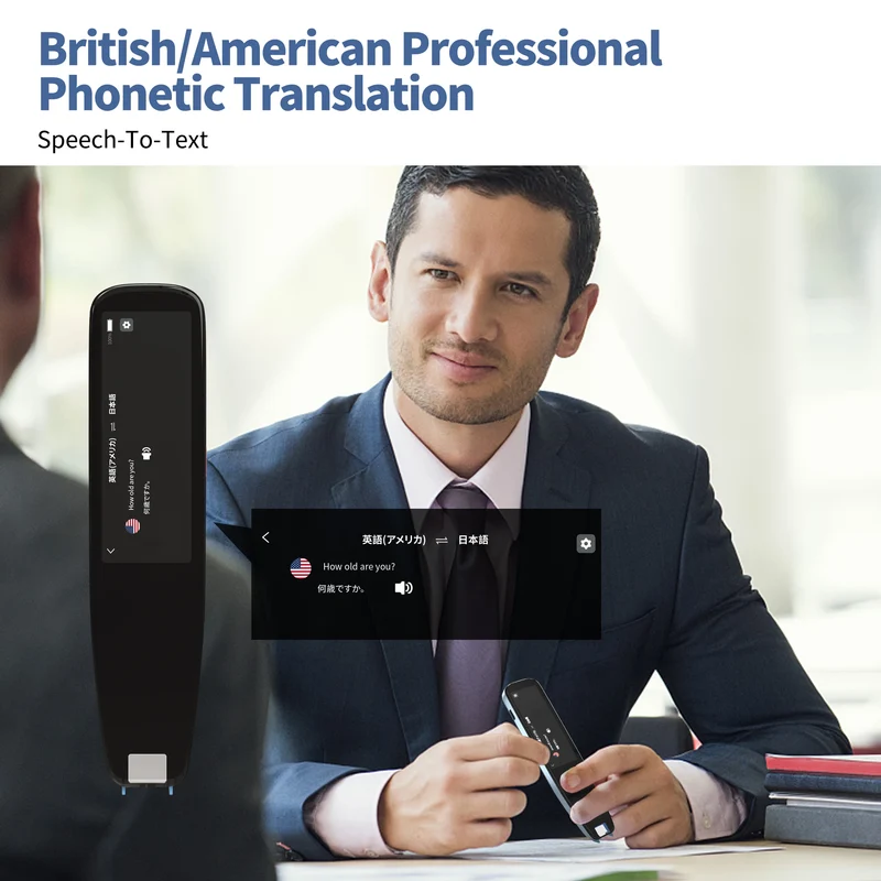 Smart Instant Voice Photo Scanning Translator 2.98 Inch Touch Screen Wifi Support Offline Portable Multi-language Translation