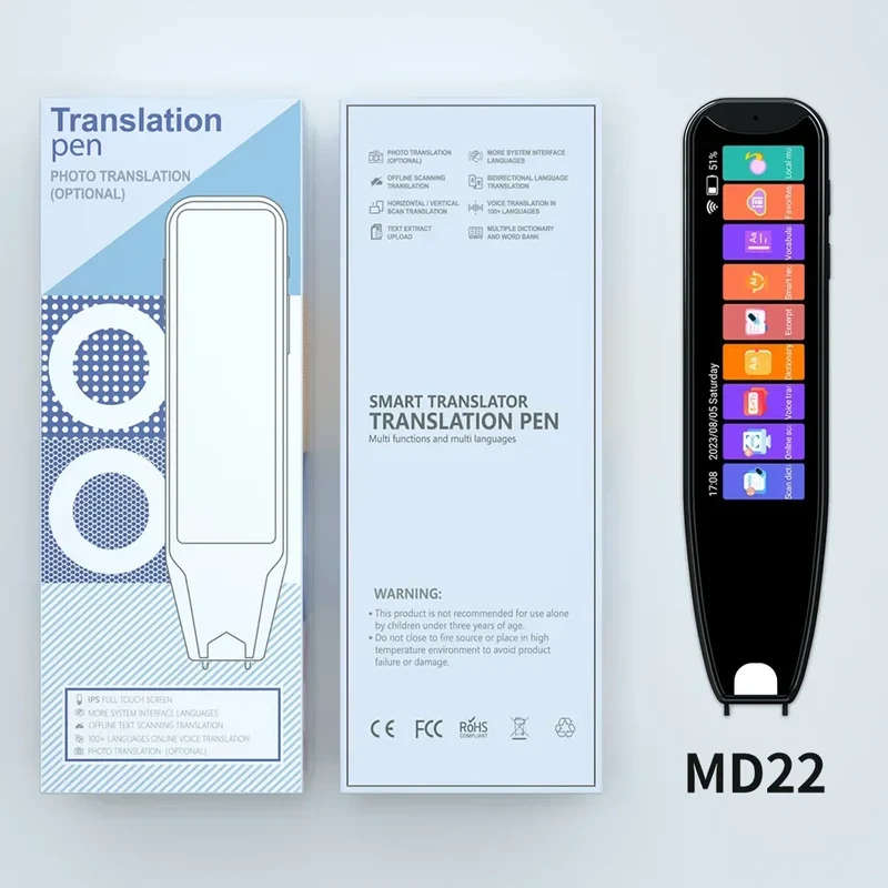 New MD22 Voice Translator Offline Scan Translation Pen 134 Voice Translation 9 OfflineTranslation Business Scanning Reading Pen