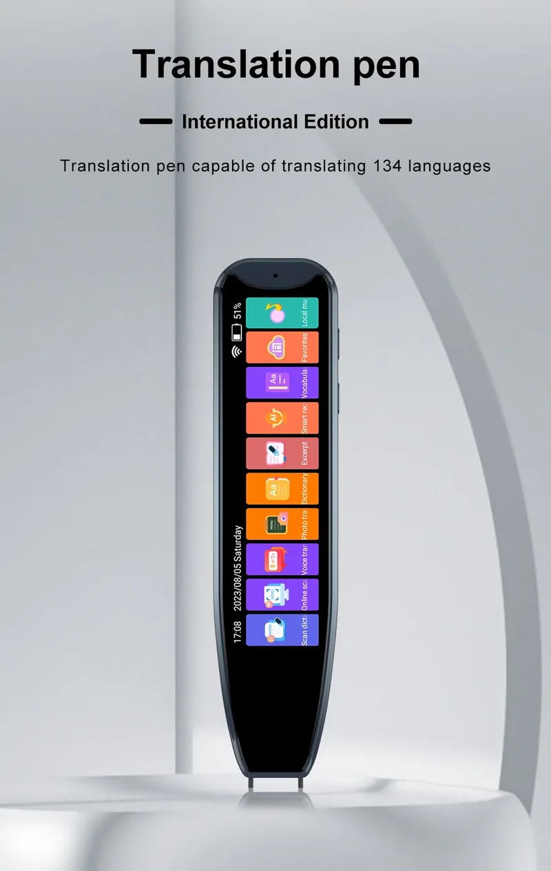 New MD22 Voice Translator Offline Scan Translation Pen 134 Voice Translation 9 OfflineTranslation Business Scanning Reading Pen