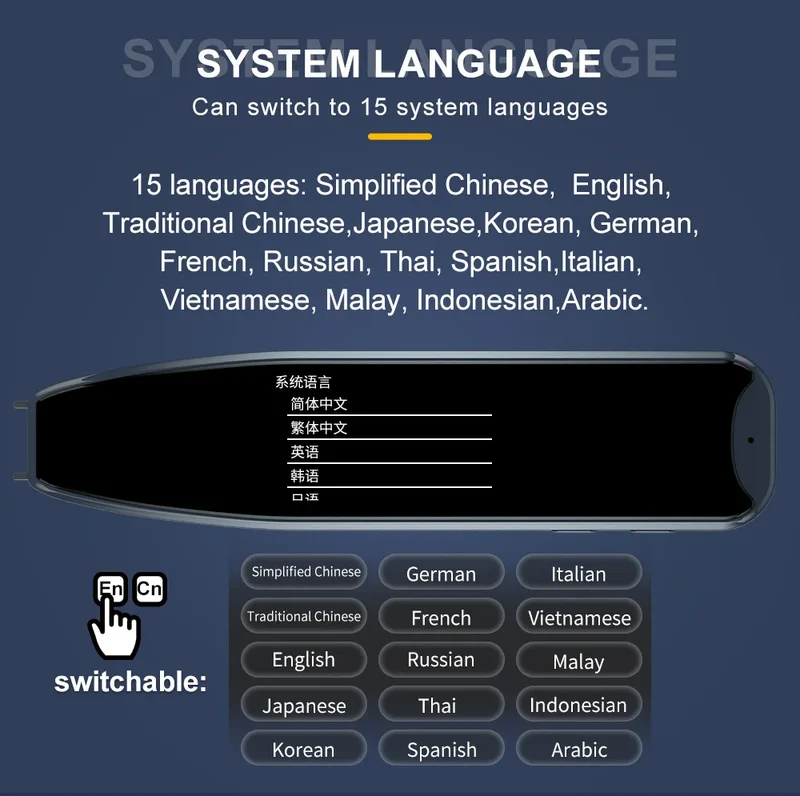 New MD22 Voice Translator Offline Scan Translation Pen 134 Voice Translation 9 OfflineTranslation Business Scanning Reading Pen