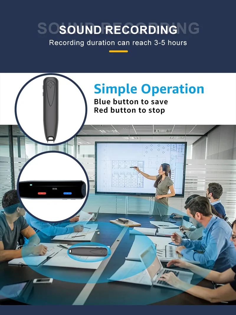 New MD22 Voice Translator Offline Scan Translation Pen 134 Voice Translation 9 OfflineTranslation Business Scanning Reading Pen