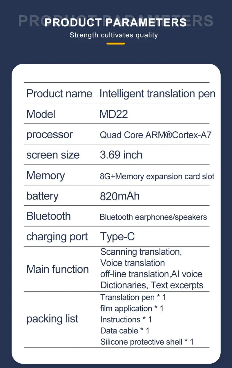 New MD22 Voice Translator Offline Scan Translation Pen 134 Voice Translation 9 OfflineTranslation Business Scanning Reading Pen