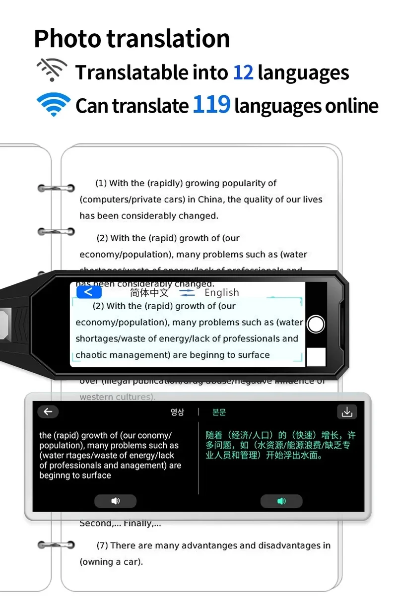 New style MD09 Intelligent Translation pen voice converter offline scanning translation pen Business travel dictionary pen