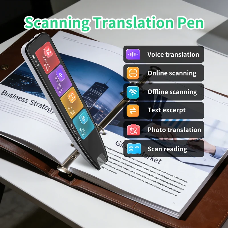 Scan Translator Pen, Dyslexia Tools, Language Translator Device, Text to Speech Reading Pen , 142 Online/10 Offline Languages