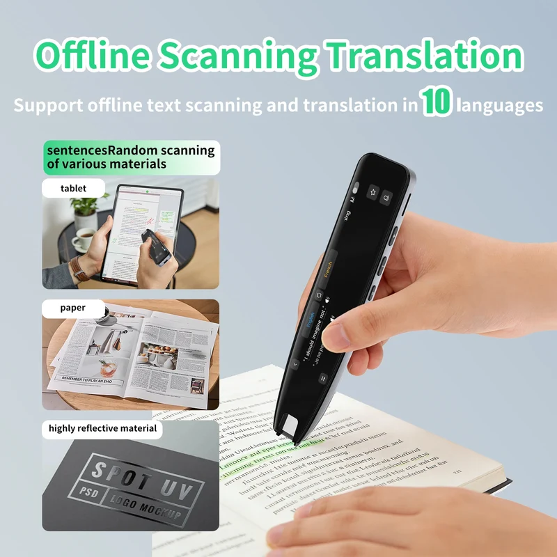 Scan Translator Pen, Dyslexia Tools, Language Translator Device, Text to Speech Reading Pen , 142 Online/10 Offline Languages