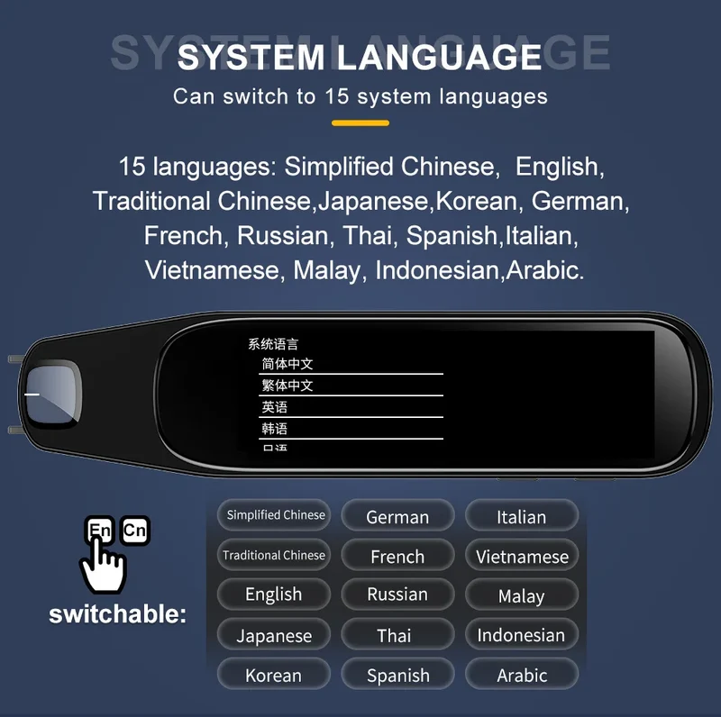 MD21 voice Translation Pen Real Time Intelligent Text Scanning Point Reading Learning Smart Voice Translator Recording Pen