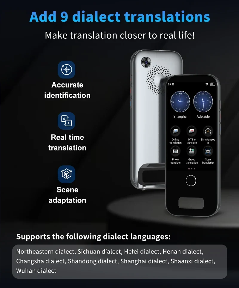 Scan Translation Machine Support 148 Language Translator Device AI Translator With ChatGPT Translator offlin Translation Tourism