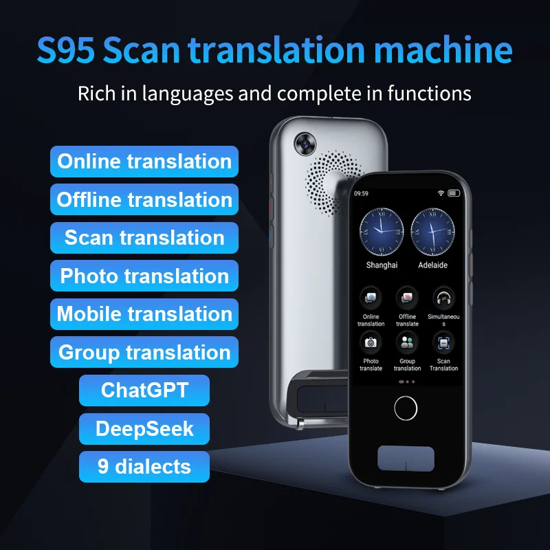 Scan Translation Machine Support 148 Language Translator Device AI Translator With ChatGPT Translator offlin Translation Tourism