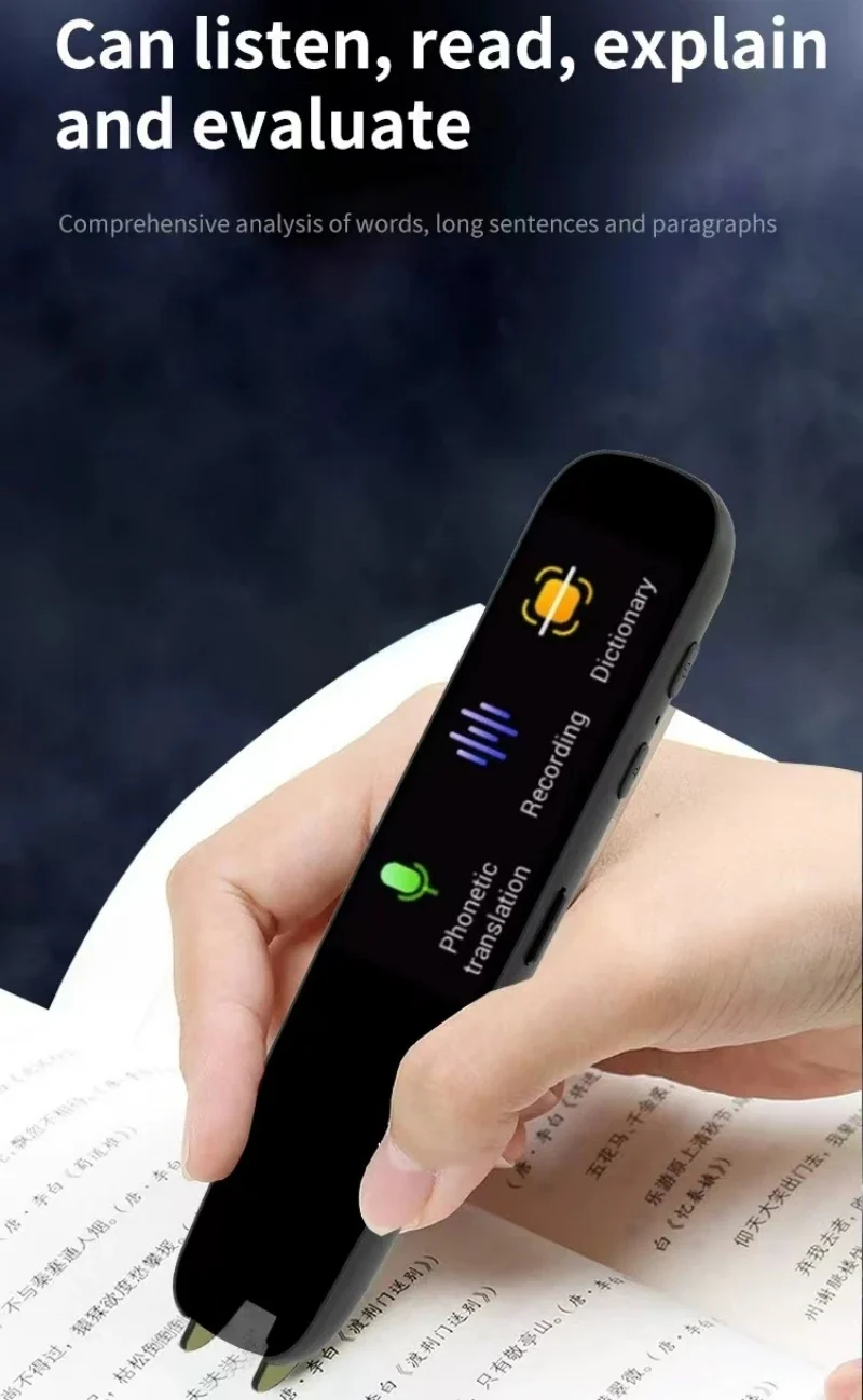Scanning Translation Pen Portable Translator Spanish Russian Arabic Portuguese Korean French Ukraine Hebrew Offline Translate A6