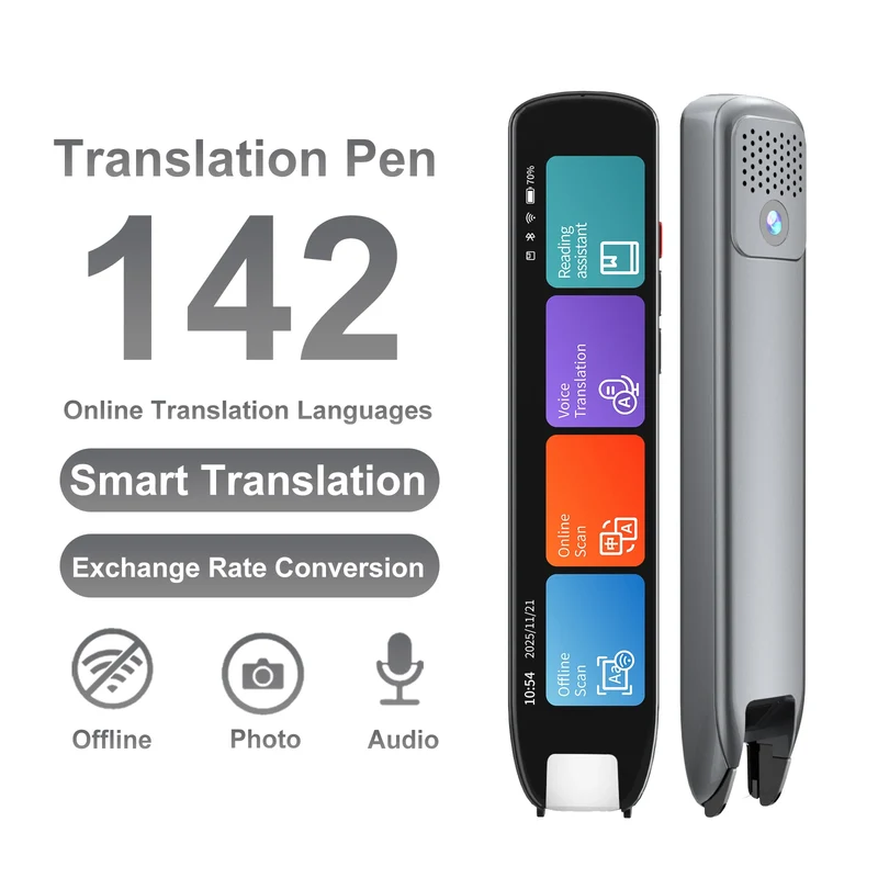 Translation Pen Real Time Intelligent Offline Scanning Point Reading Learning Smart Voice Photo Translator Device Recording Pen