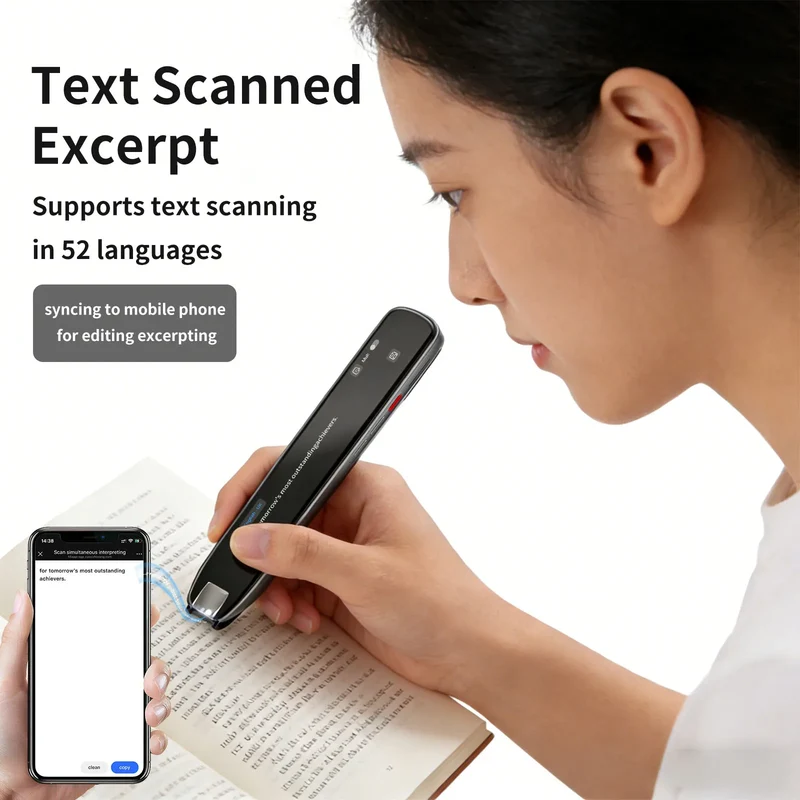 Translation Pen Real Time Intelligent Offline Scanning Point Reading Learning Smart Voice Photo Translator Device Recording Pen