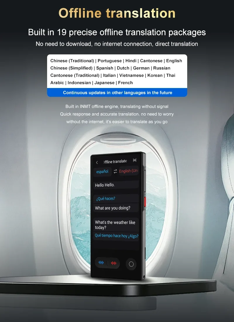 Language Translator Device 148 In Real-time Online Languages Translation Device Portable AI ChatGPT Photo Intelligent Translate