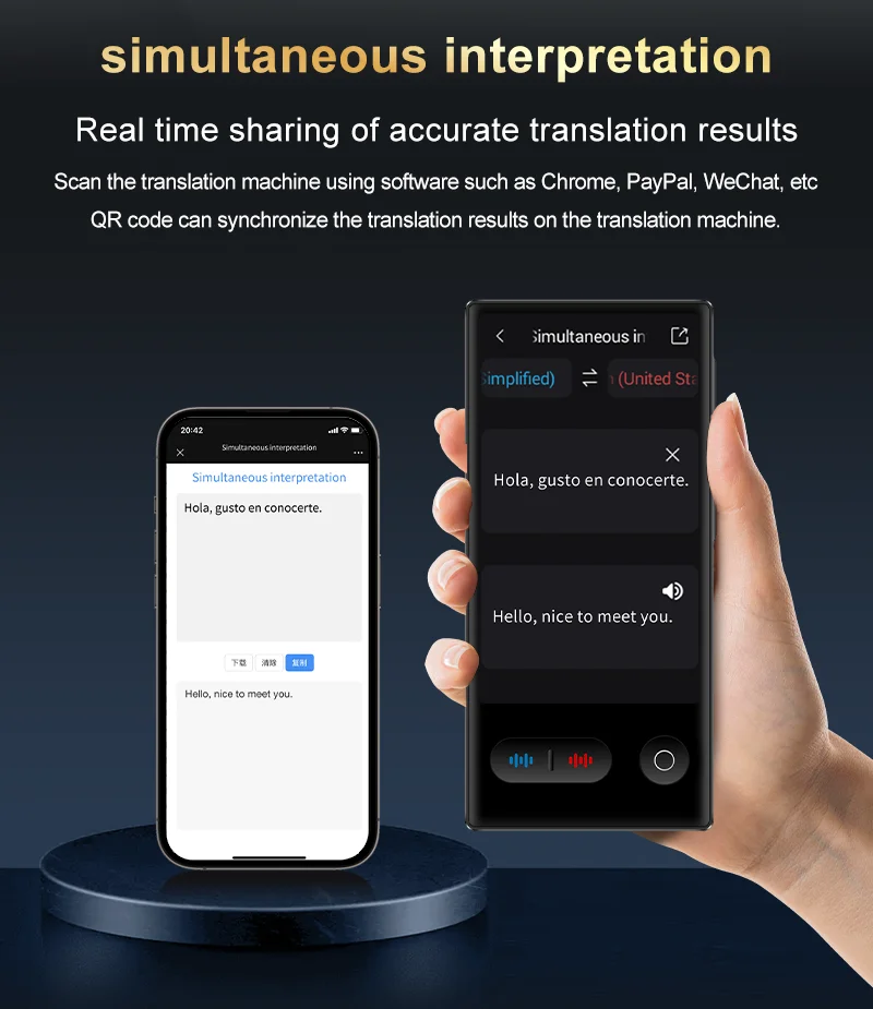 Language Translator Device 148 In Real-time Online Languages Translation Device Portable AI ChatGPT Photo Intelligent Translate