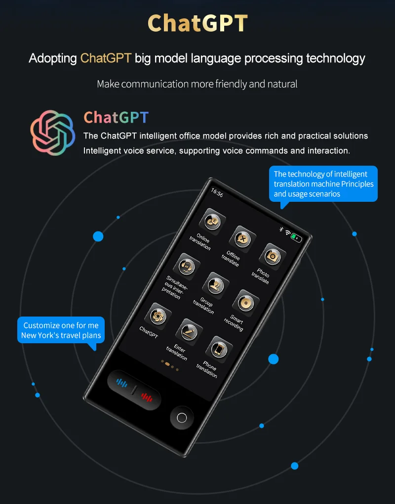 Language Translator Device 148 In Real-time Online Languages Translation Device Portable AI ChatGPT Photo Intelligent Translate