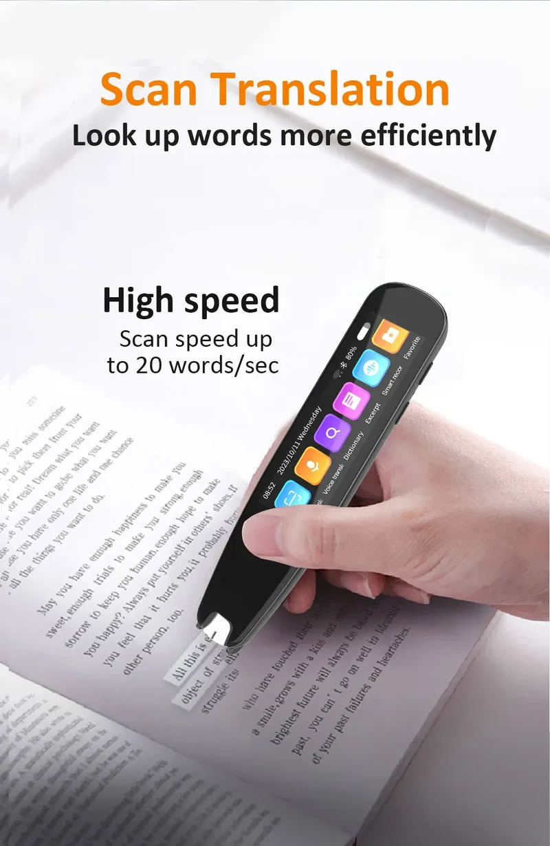 S6 AI Electronic Dictionary Pen S8-PRO 60-Language Online Scanner Dictionary Recorder 134 Online Voice Translation for Learn