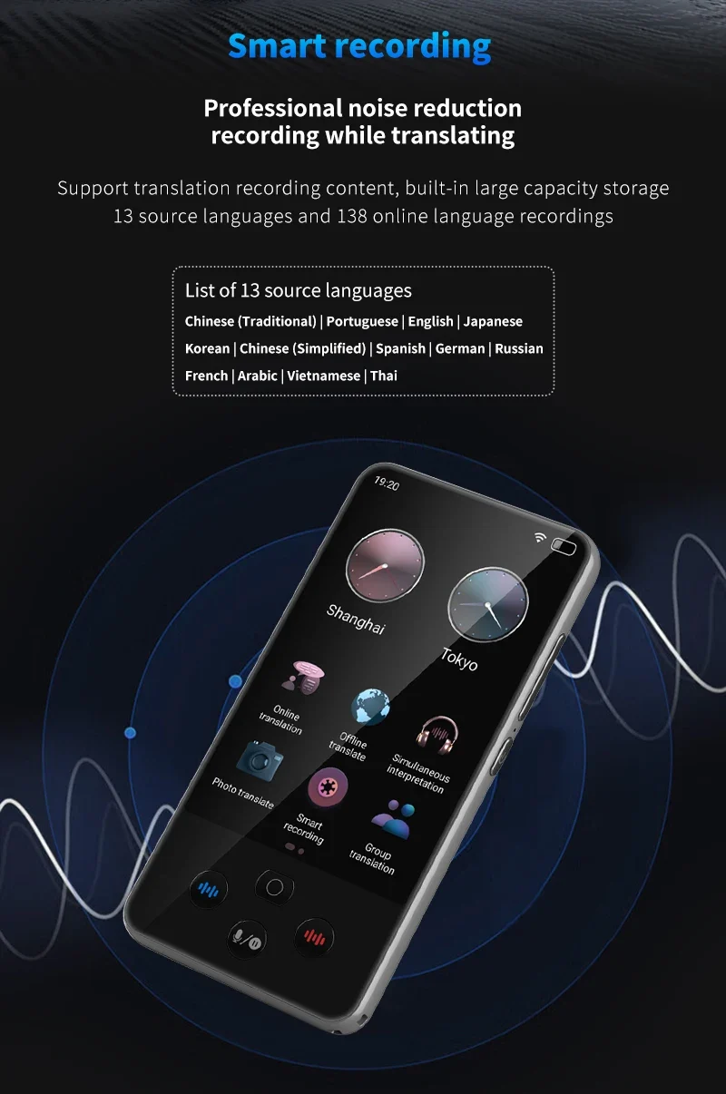 Language Translator Device Support 138 traductor de idiomas en tiempo real Translation AI Translator with ChatGPT Translator