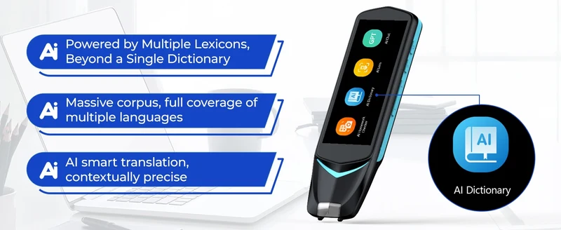 AI Pen Reading Pen for Dyslexia Scan Reader Pen 4 Text to Speech Device Translator Pen Photo Translation OCR 16GB Bluetooth Pen
