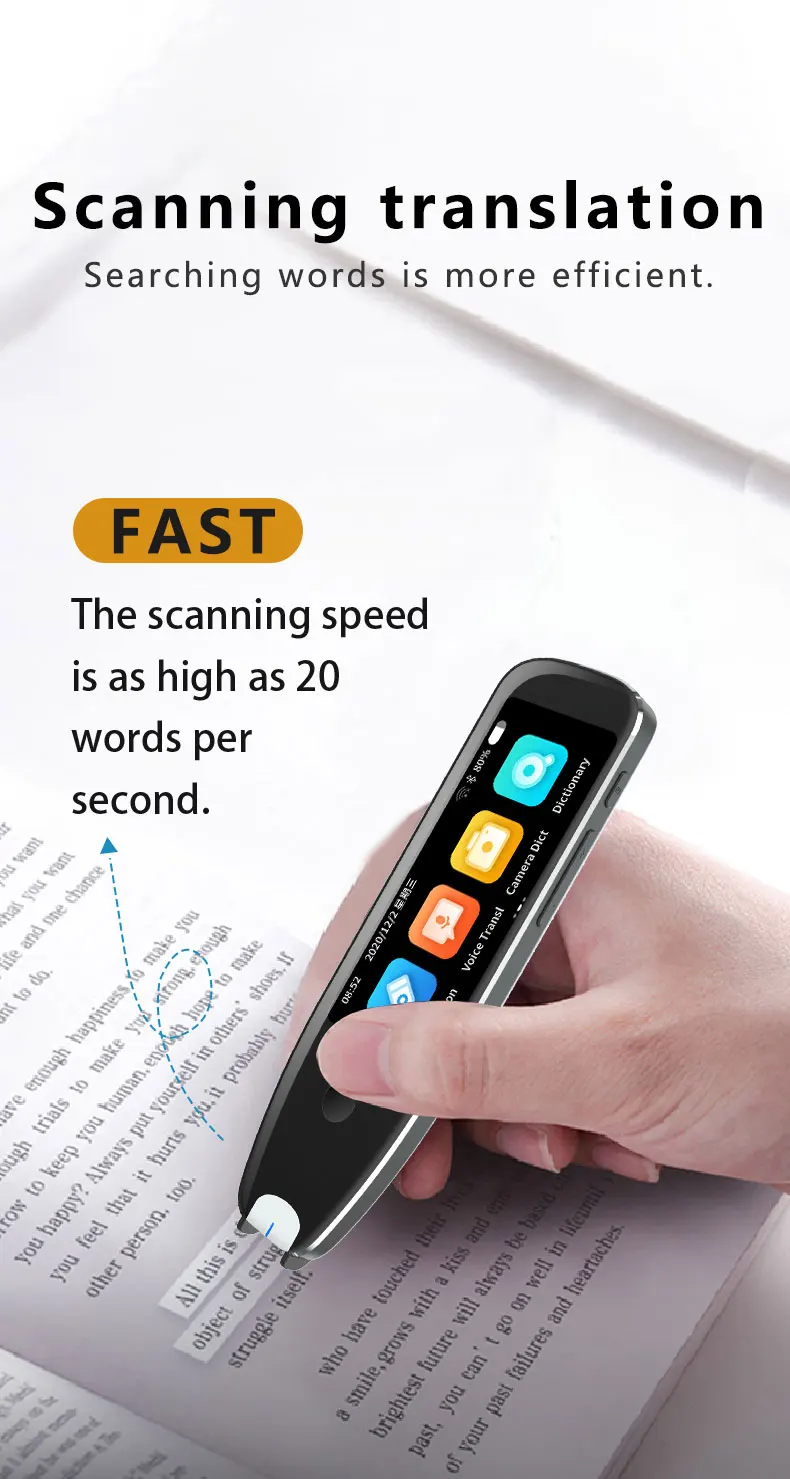 MSAI S10 Smart Scan Translator Pen Offline Extract 21 Languages Photo Translate 134 Voice Translation Dictionary Recorder