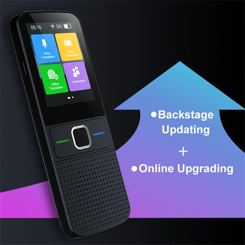Handheld Language Translator Rechargeable Real Time Interpreter Device Travel Adults Seniors Learning Accessories