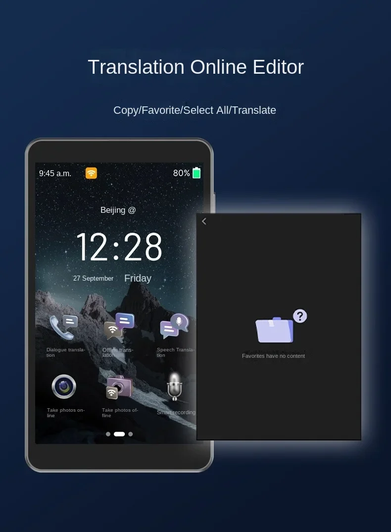 Portable T22 Smart Translator 142 In Real-time Online Languages Translation ChatGPT Voice Photo Intelligent Translate Device
