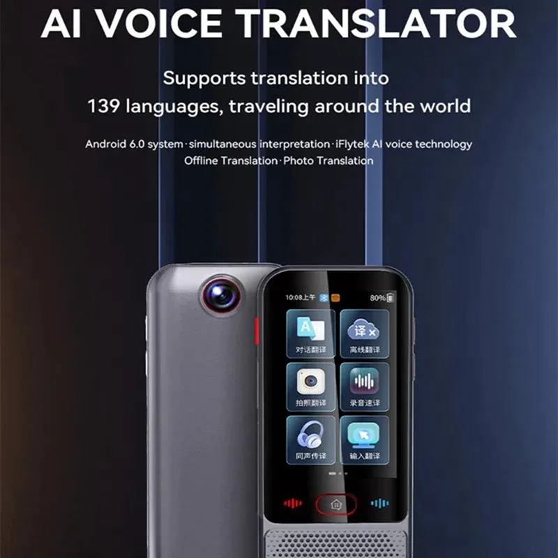 2026 New M30 Smart Voice Translator 139 Online Languages 14 Offline WIFI Photo Recording Dictionary Translation Business Travel