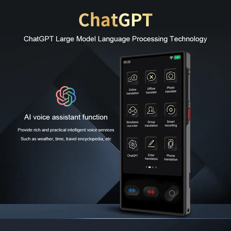 Portable S35 Translator Device Big Screen 148 Languages Voice Tradutor Intelligent Real-time Translating Offline Translation