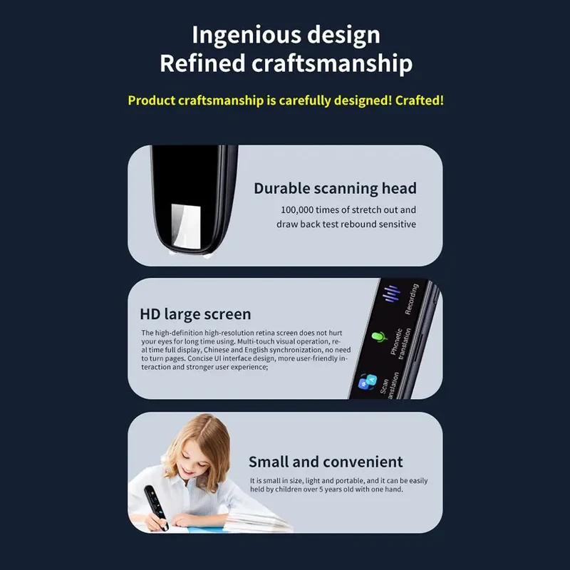 Portable Mini Scanning Reading Pen Translator 112 Language WiFi Mobile Smart Scanner Vioce Translator Dictionary Business