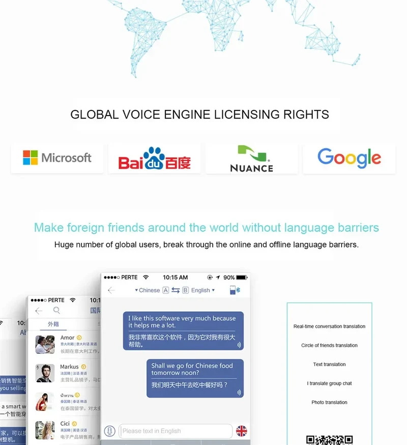 Voice Translate 144 Language APP Bluetooth Multi Languages Instant Translated Wireless Real Time Translator for Traveling Learn