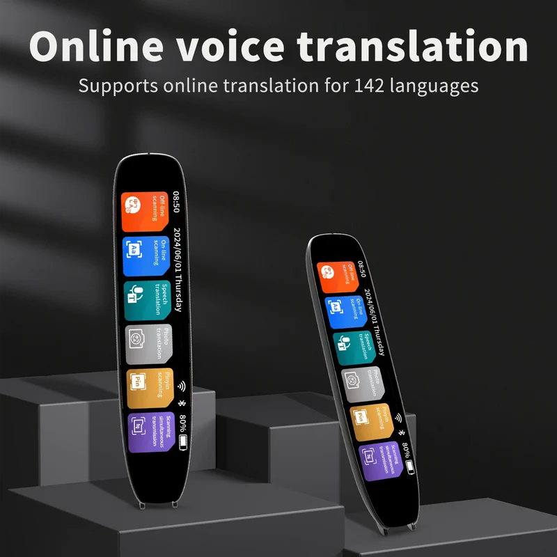 Translation Pen for Dyslexia Scanner Reading Pen 142 Text to Speech Smart Recording Pen Voice Wireless Text Extract Translator