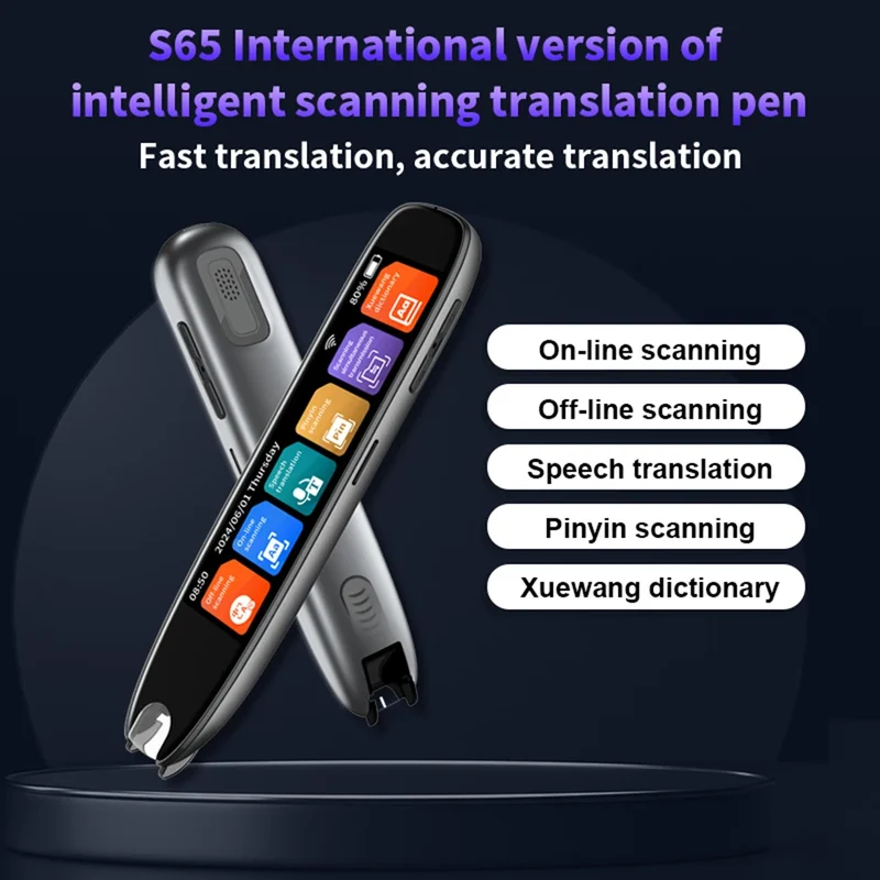 Translation Pen 142 Languages Smart Scanner Translator Pen Intelligent Scanning Point Reading Recording Pen for Teacher Student
