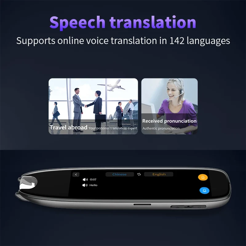 Translation Pen 142 Languages Smart Scanner Translator Pen Intelligent Scanning Point Reading Recording Pen for Teacher Student