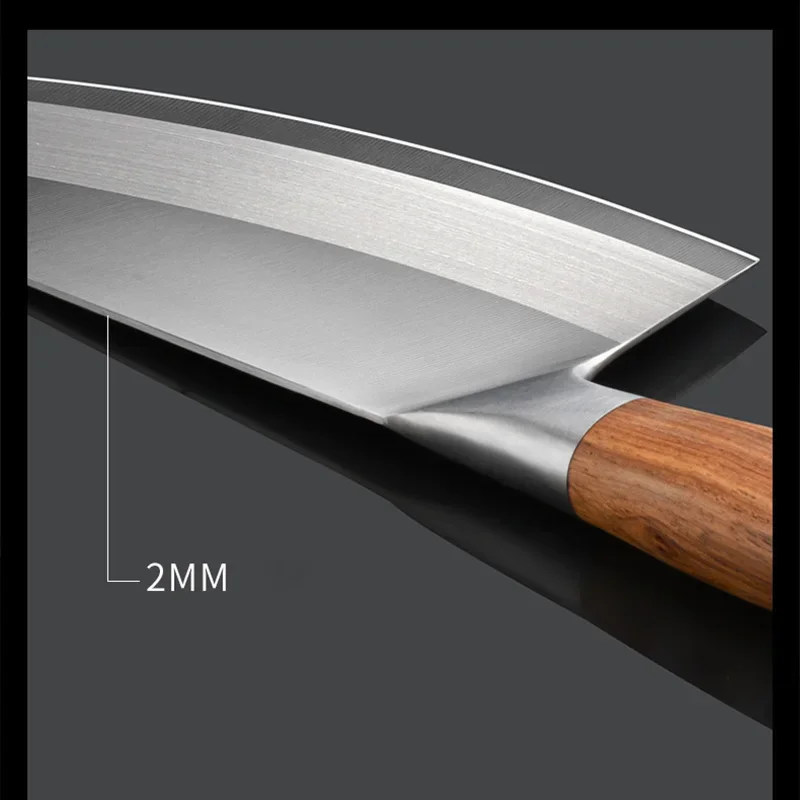 Cleaver Kitchen Knives Wooden Handle Stainless Steel Utility Knife Slicing Fish Vegetables Butcher Knife Chef Cleaver Meat Knife