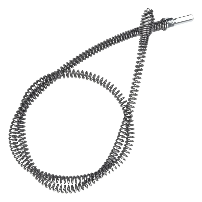 1PC Pipe Unblocker Tool Spring Pipe Dredging Tool Manganese Steel Spring Head Design Bathroom Kitchen Drainer Cleaner 1/2/3 M