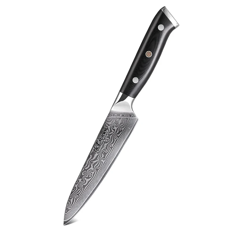 TURWHO 1PC-3PCS Professional Kitchen Knives Set Utility Santoku Chef Knife Japanese 67 Layer Damascus Steel G10 Handles Gift Box