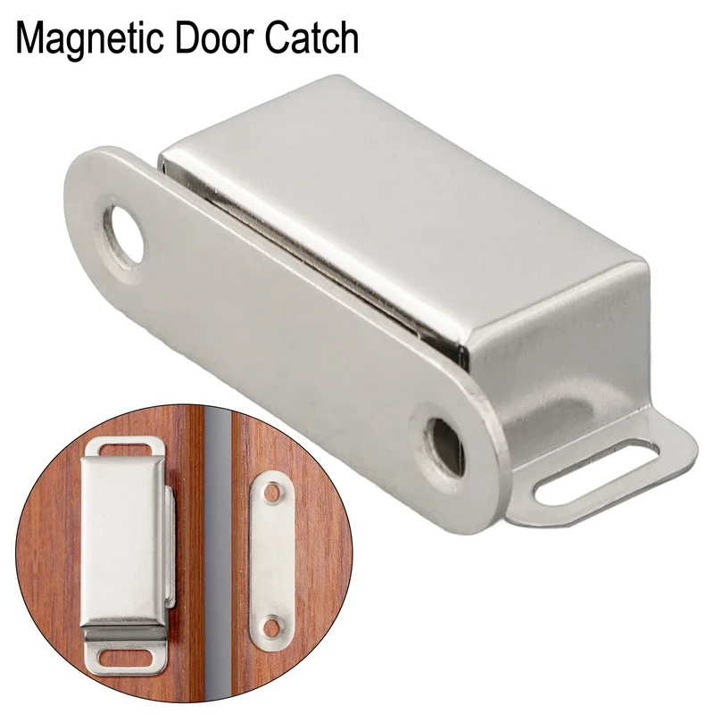 Magnetic Door Catch Strong Heavy Duty Cupboard Magnets Kitchen Cabinet Catches Magnet Latches Stainless Steel For Door Cupboard