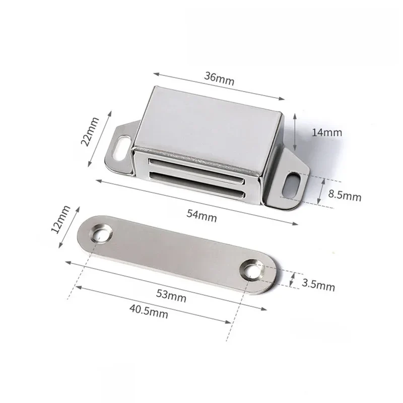Magnetic Door Catch Strong Heavy Duty Cupboard Magnets Kitchen Cabinet Catches Magnet Latches Stainless Steel For Door Cupboard