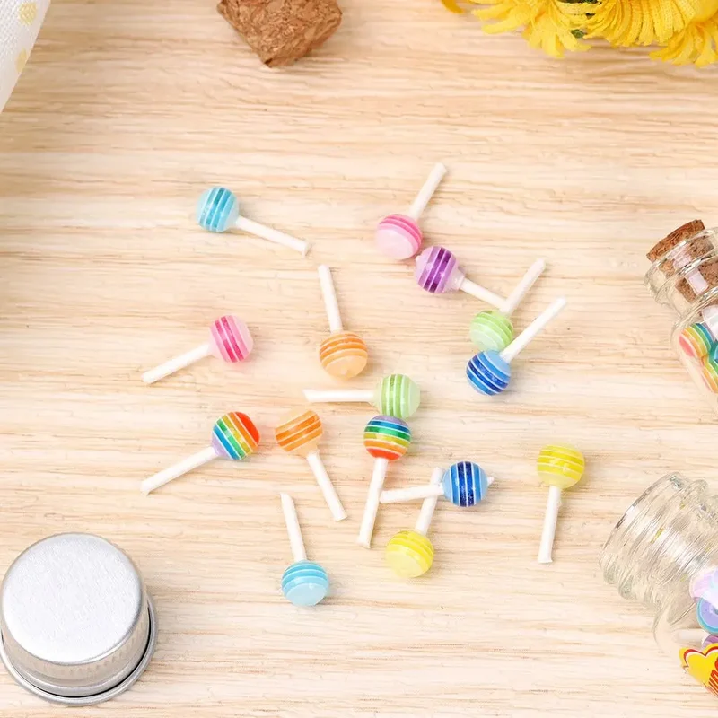 1/12 Scale Doll House DIY Accessories Kitchen Toys Candy Box Lollipops With Jar Dollhouse Miniature Food Simulation Sugar