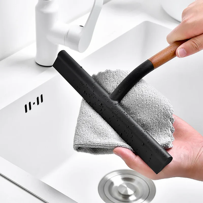 1Pcs Non-Scratch Soft Silicone Squeegee Kitchen Sink Countertop Squeegee Window Mirror Water Wiper Clean Scraping Film Scraper