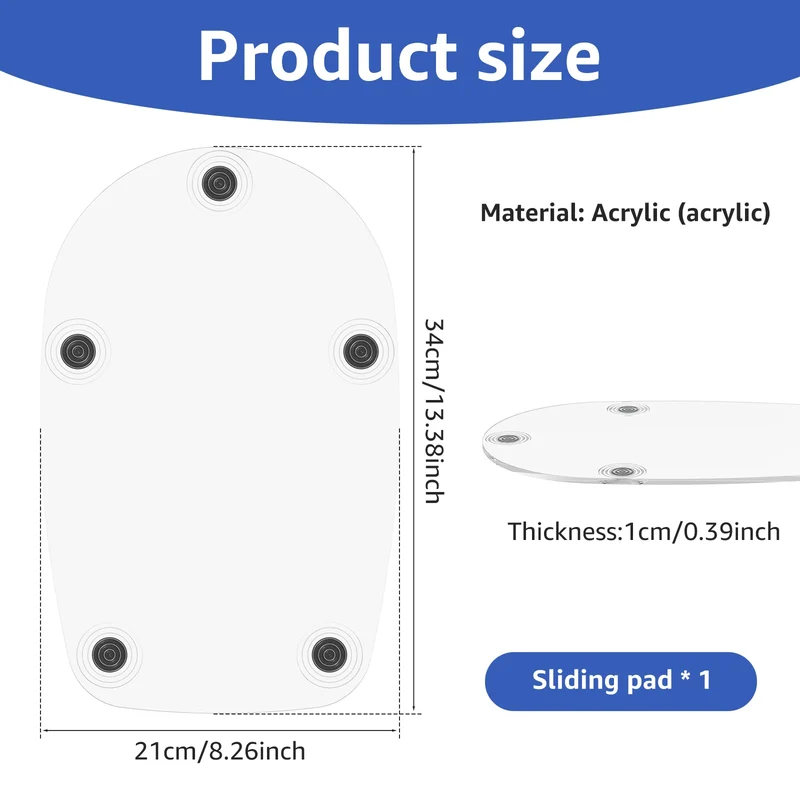 Mixer Slider Mat Tray Compatible for 4.5 QT Tilt Head Stand Acrylic/Wooden Mixer Mover Slider Pad Kitchen Appliance Accessories