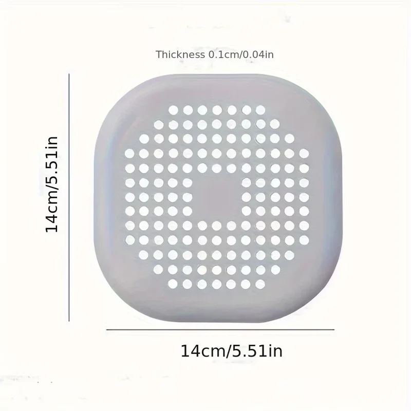 Sewer with Suction Cup, Floor Drain Mat, Kitchen, Bathroom, Anti Clogging Hair Filter