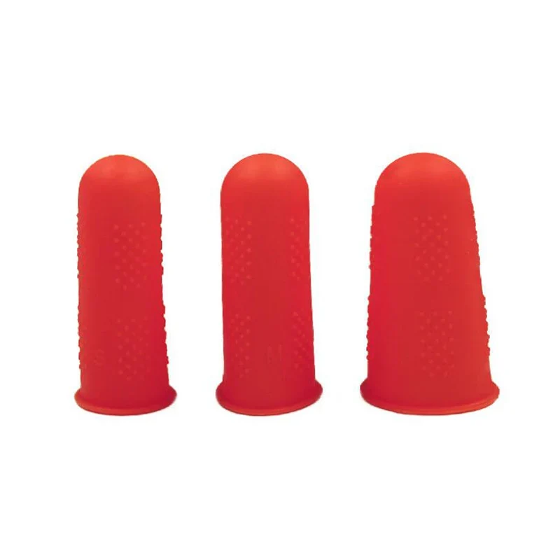 3/10pcs Finger Protector Anti-cut Silicone Gel Tube Hand Bandage Heat Resistant Finger Sleeves Great Cooking Kitchen Tools