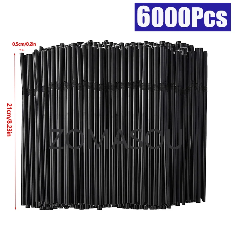 50-6000Pcs Multicolor Drinking Rietjes Straw Milk Tea Bar Party cocktail Drinking Wedding Kitchen Beverage Straws Wholesale