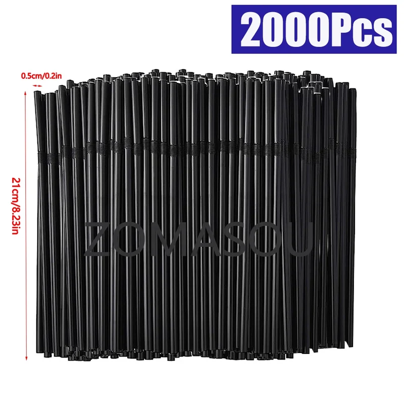 50-6000Pcs Multicolor Drinking Rietjes Straw Milk Tea Bar Party cocktail Drinking Wedding Kitchen Beverage Straws Wholesale