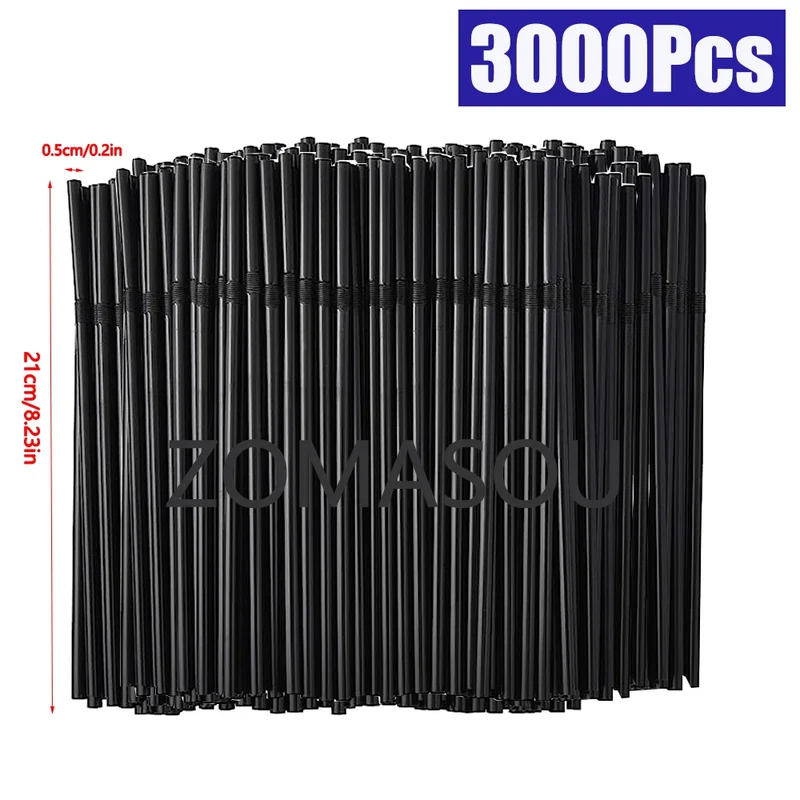 50-6000Pcs Multicolor Drinking Rietjes Straw Milk Tea Bar Party cocktail Drinking Wedding Kitchen Beverage Straws Wholesale