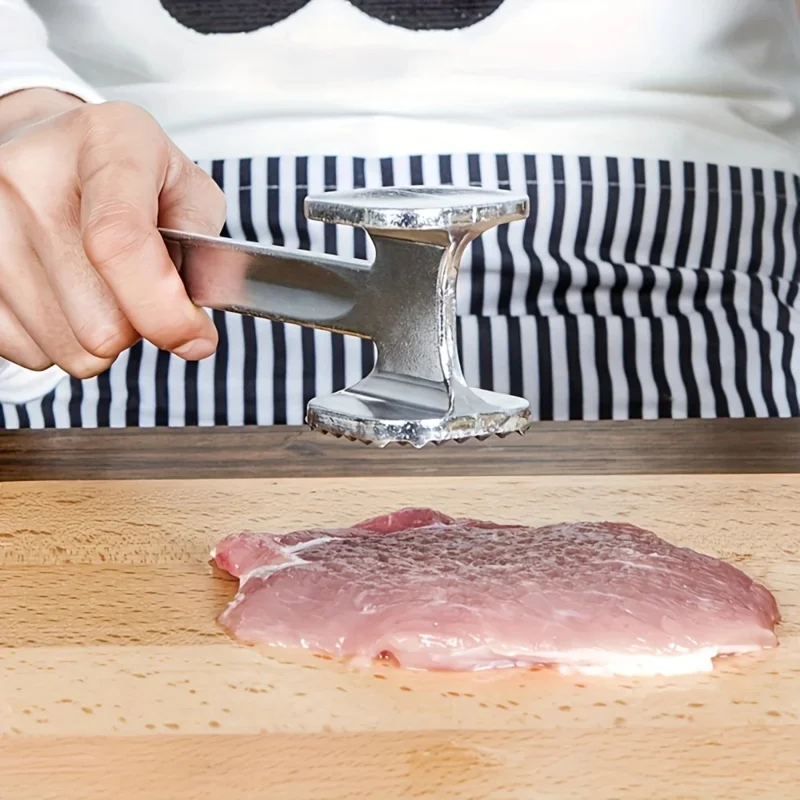 1Pcs Meat Tenderizer Hammer Two Sides Loose Meat Mallet Tool for Pounding Beef Steak Stainless Steel Meat Hammer Kitchen Tool