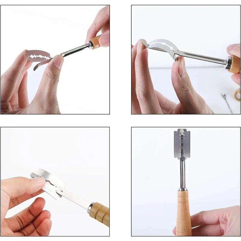 304 Stainless Steel Dough Whisk with Smooth Wooden Handle Sourdough & Bread Mixing 13 Inch Danish Dough Whisk Bread Tools