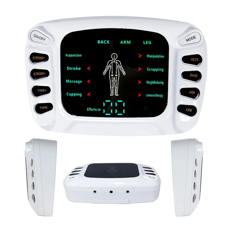 8 Models Tens Electric Muscle Stimulator Ems Acupuncture Body Massage Digital Therapy Massager Electrostimulator